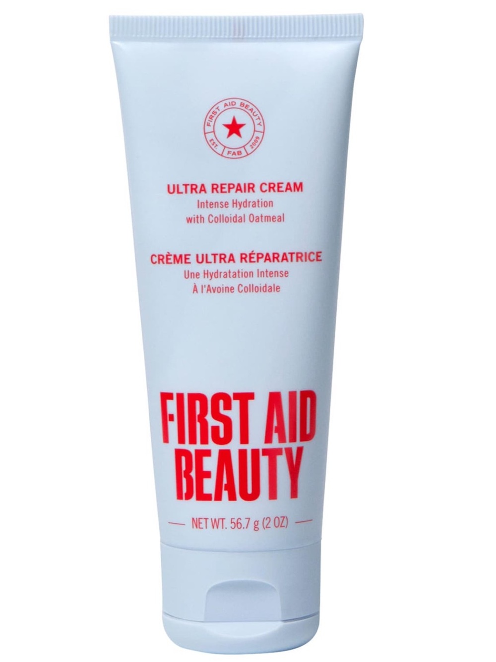 First Aid Beauty Ultra Repair Cream White Tube with Red Logo
